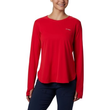 Columbia Ženske Majice S Kapuljačom - PFG Zero Long Sleeve Crvene | SRXV-37015